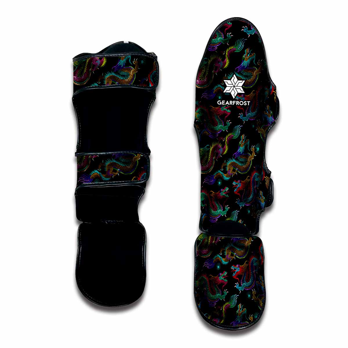 Chinese Dragon Pattern Print Muay Thai Shin Guard