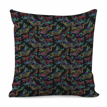 Chinese Dragon Pattern Print Pillow Cover
