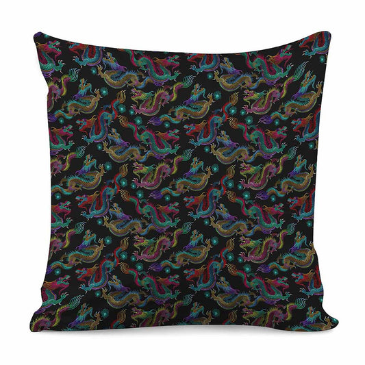 Chinese Dragon Pattern Print Pillow Cover