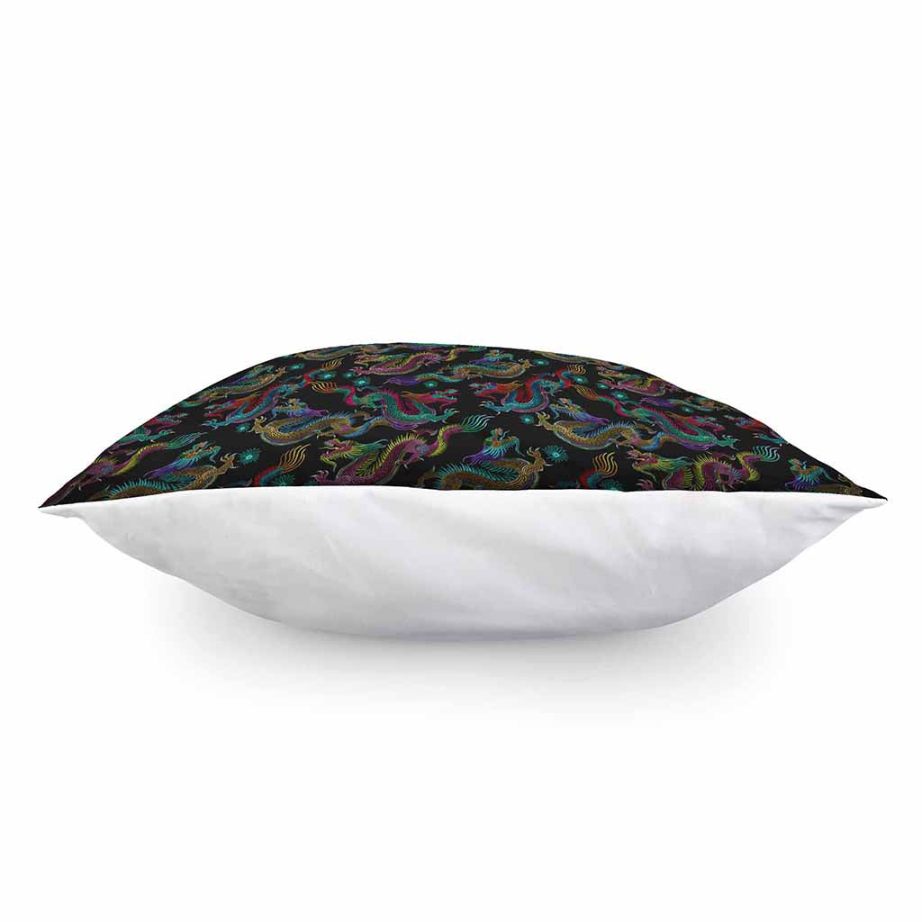 Chinese Dragon Pattern Print Pillow Cover