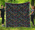 Chinese Dragon Pattern Print Quilt