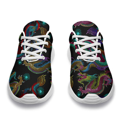 Chinese Dragon Pattern Print Sport Shoes GearFrost