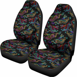 Chinese Dragon Pattern Print Universal Fit Car Seat Covers