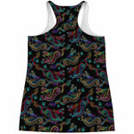 Chinese Dragon Pattern Print Women's Racerback Tank Top