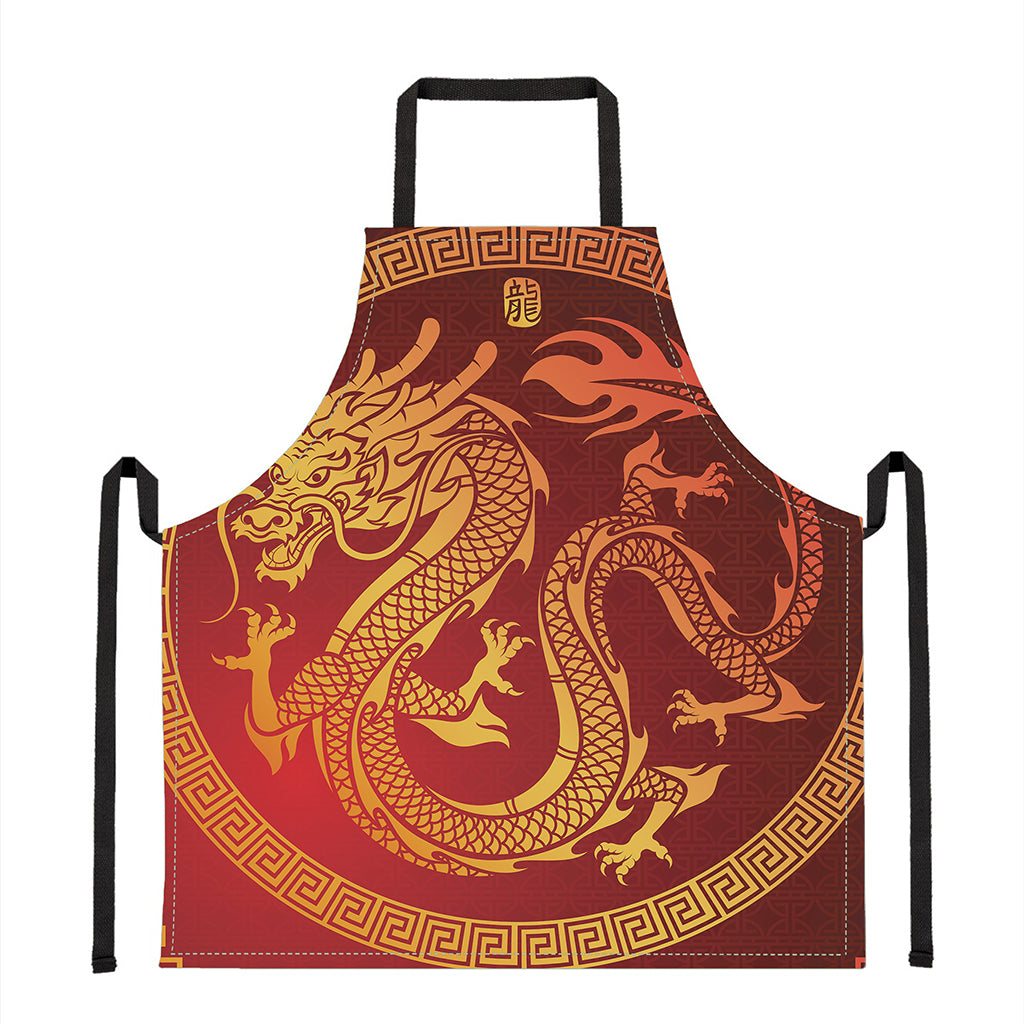 Chinese Dragon Zodiac Sign Print Apron