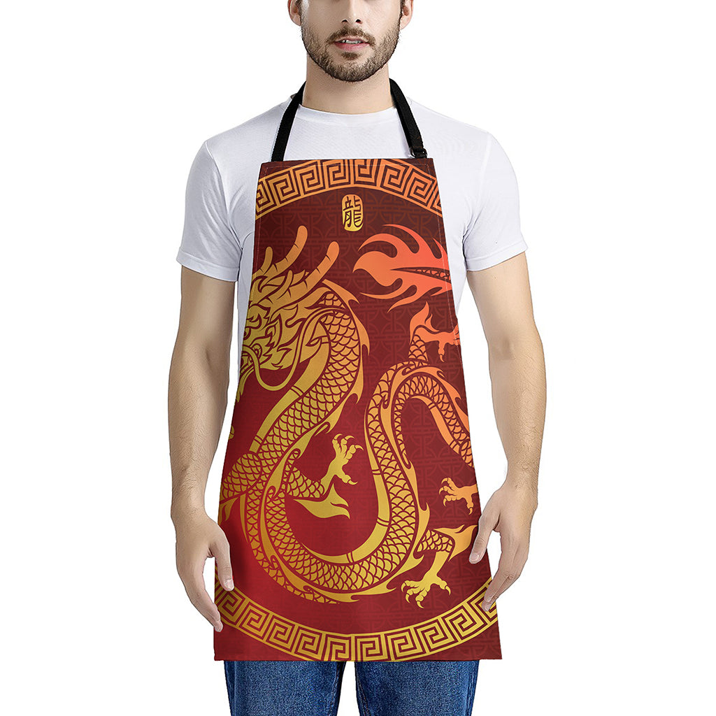 Chinese Dragon Zodiac Sign Print Apron