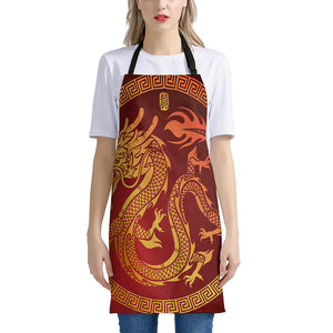 Chinese Dragon Zodiac Sign Print Apron