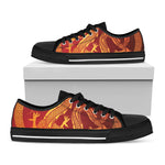Chinese Dragon Zodiac Sign Print Black Low Top Shoes 