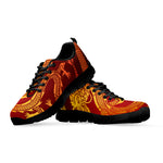 Chinese Dragon Zodiac Sign Print Black Sneakers