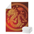 Chinese Dragon Zodiac Sign Print Blanket