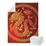 Chinese Dragon Zodiac Sign Print Blanket