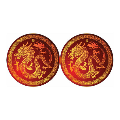 Chinese Dragon Zodiac Sign Print Car Coasters