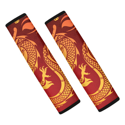 Chinese Dragon Zodiac Sign Print Car Seat Belt Covers