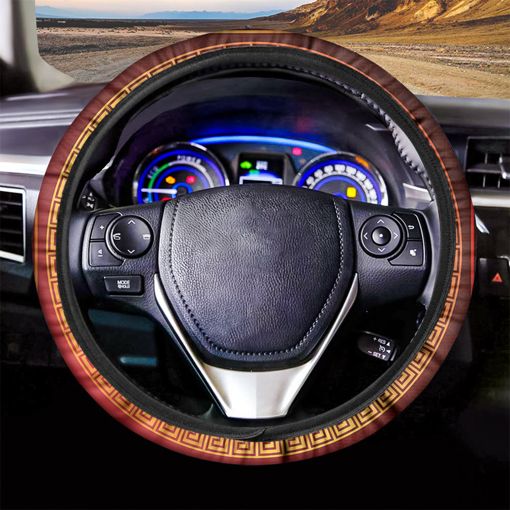 Chinese Dragon Zodiac Sign Print Car Steering Wheel Cover