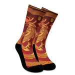 Chinese Dragon Zodiac Sign Print Crew Socks