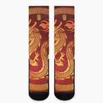 Chinese Dragon Zodiac Sign Print Crew Socks