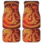 Chinese Dragon Zodiac Sign Print Front and Back Car Floor Mats