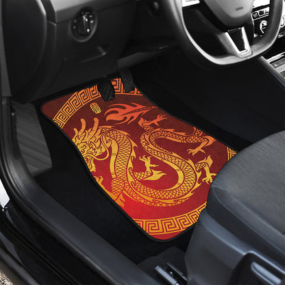 Chinese Dragon Zodiac Sign Print Front Car Floor Mats