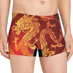 Chinese Dragon Zodiac Sign Print Men's Boxer Briefs