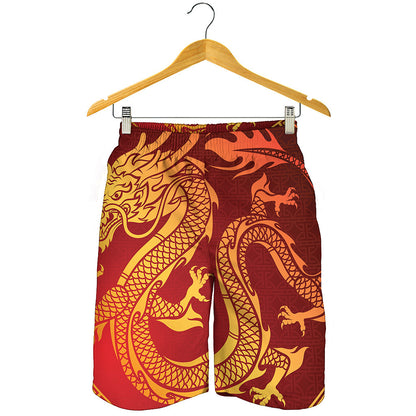 Chinese Dragon Zodiac Sign Print Men's Shorts
