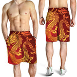Chinese Dragon Zodiac Sign Print Men's Shorts