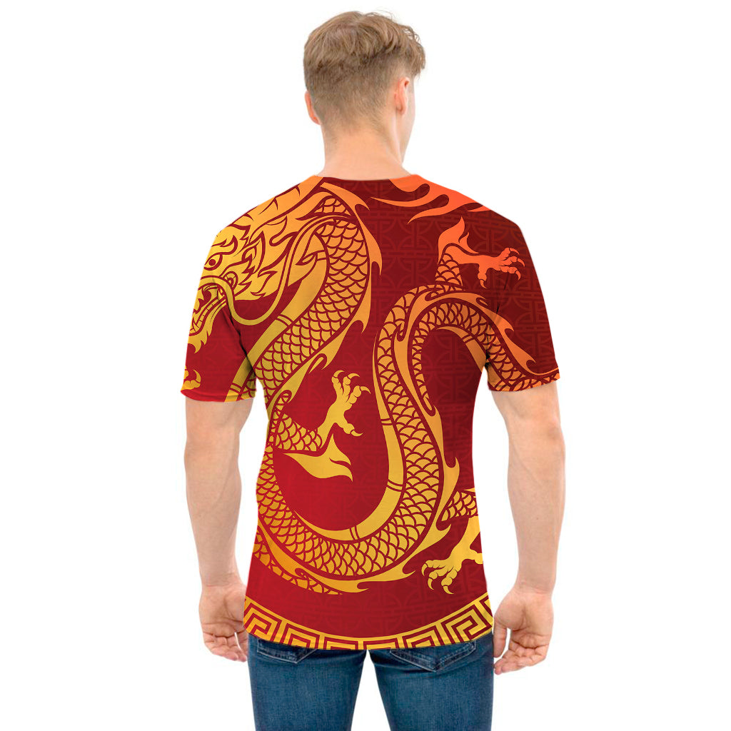 Chinese Dragon Zodiac Sign Print Men's T-Shirt