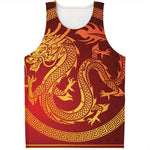 Chinese Dragon Zodiac Sign Print Men's Tank Top