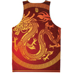 Chinese Dragon Zodiac Sign Print Men's Tank Top