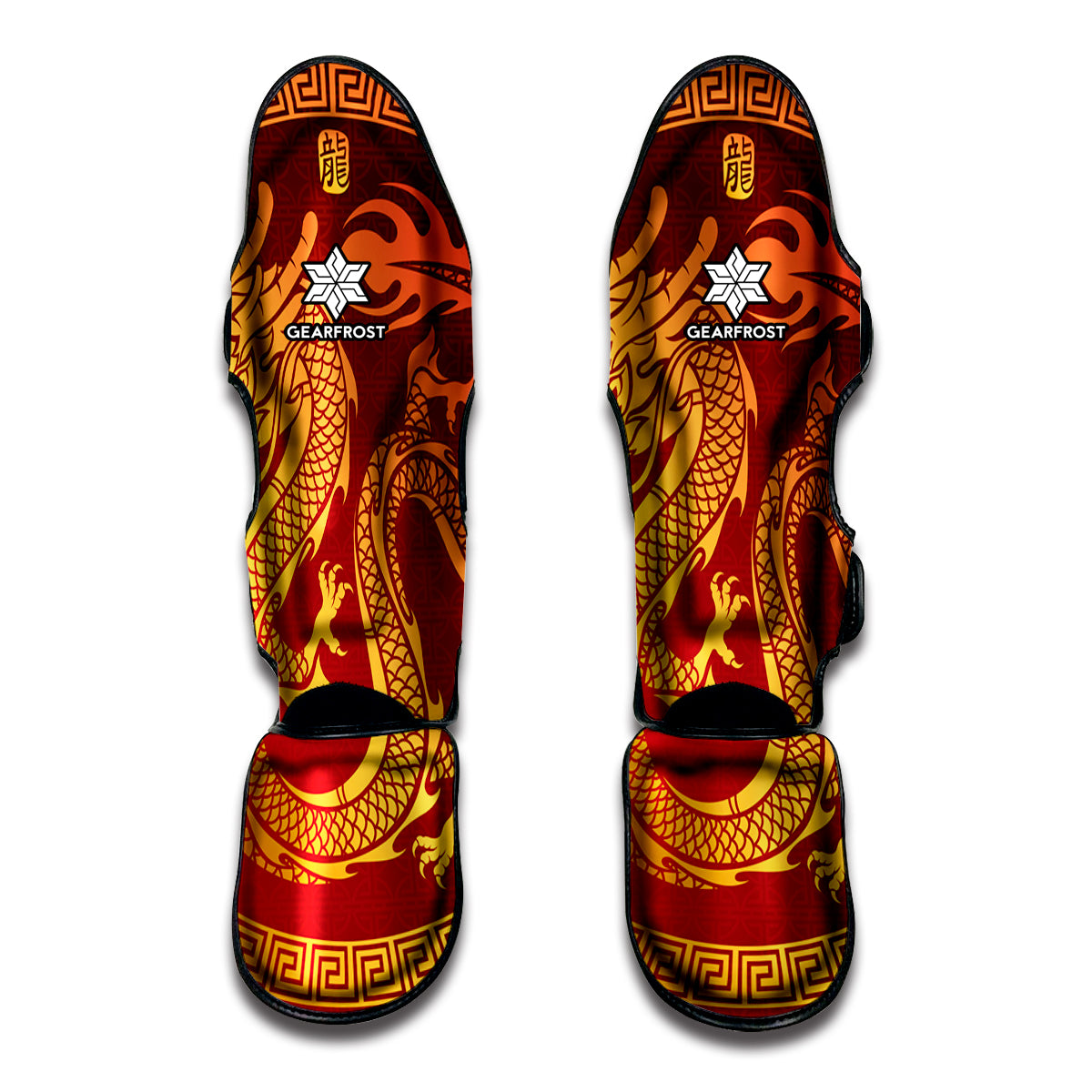 Chinese Dragon Zodiac Sign Print Muay Thai Shin Guard