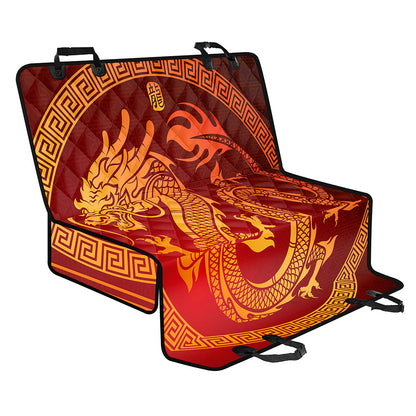 Chinese Dragon Zodiac Sign Print Pet Car Back Seat Cover