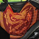 Chinese Dragon Zodiac Sign Print Pet Car Back Seat Cover
