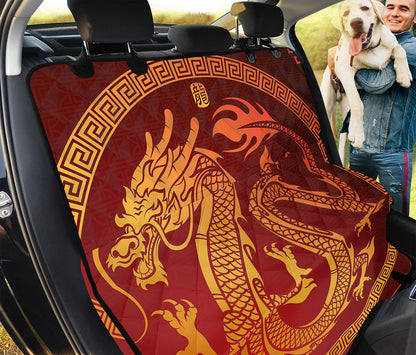 Chinese Dragon Zodiac Sign Print Pet Car Back Seat Cover