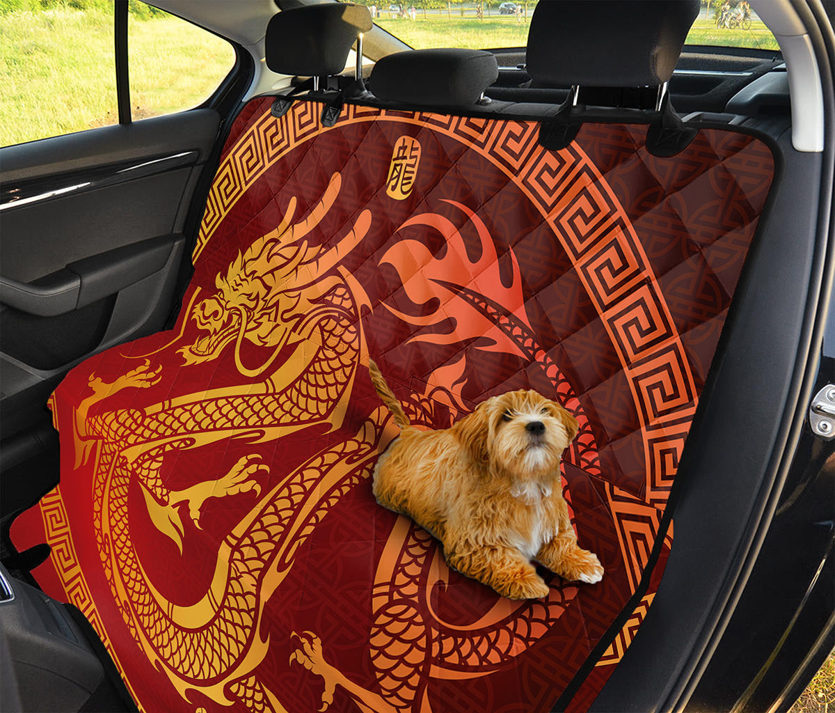 Chinese Dragon Zodiac Sign Print Pet Car Back Seat Cover