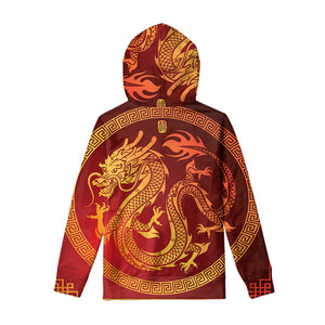 Chinese Dragon Zodiac Sign Print Pullover Hoodie