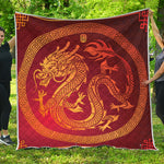 Chinese Dragon Zodiac Sign Print Quilt