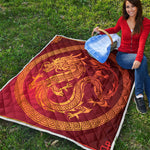 Chinese Dragon Zodiac Sign Print Quilt