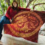 Chinese Dragon Zodiac Sign Print Quilt
