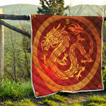 Chinese Dragon Zodiac Sign Print Quilt