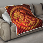 Chinese Dragon Zodiac Sign Print Quilt