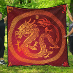 Chinese Dragon Zodiac Sign Print Quilt