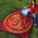 Chinese Dragon Zodiac Sign Print Quilt