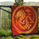 Chinese Dragon Zodiac Sign Print Quilt
