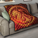 Chinese Dragon Zodiac Sign Print Quilt
