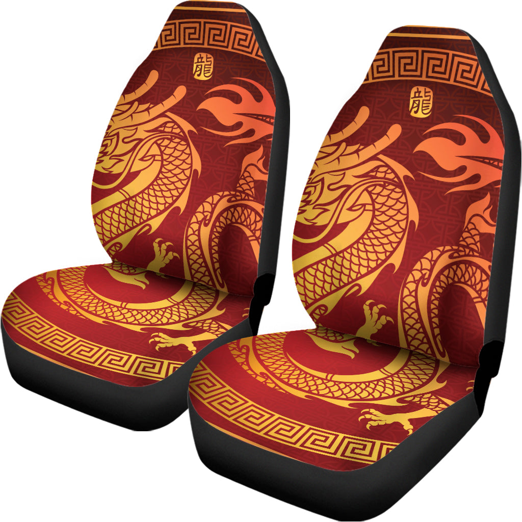 Chinese Dragon Zodiac Sign Print Universal Fit Car Seat Covers