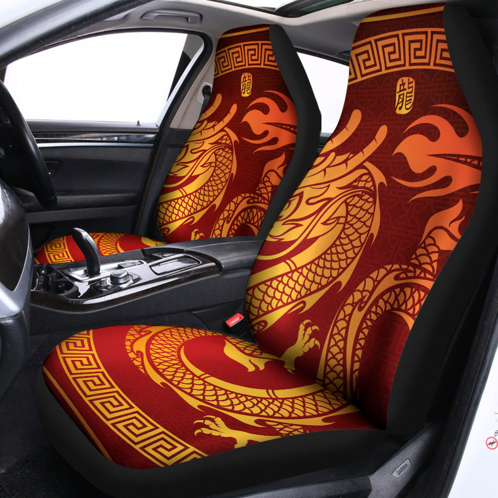 Chinese Dragon Zodiac Sign Print Universal Fit Car Seat Covers