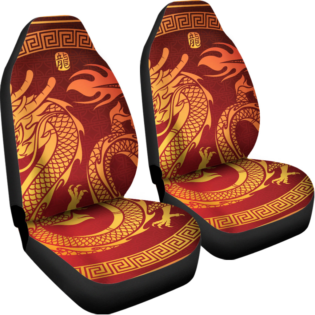 Chinese Dragon Zodiac Sign Print Universal Fit Car Seat Covers