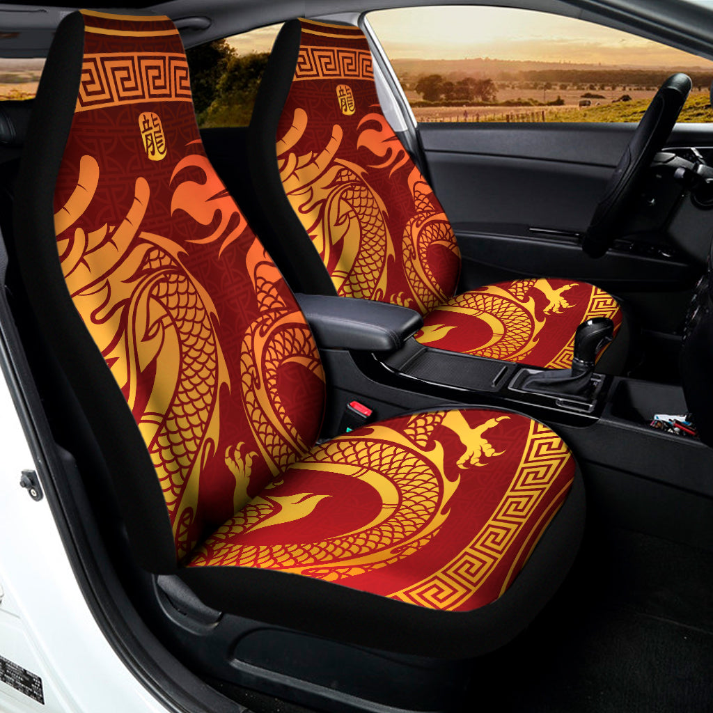 Chinese Dragon Zodiac Sign Print Universal Fit Car Seat Covers