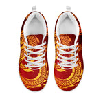 Chinese Dragon Zodiac Sign Print White Sneakers