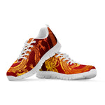 Chinese Dragon Zodiac Sign Print White Sneakers