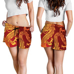 Chinese Dragon Zodiac Sign Print Women's Shorts